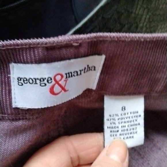 George and Martha dusk plum shaded corduroy pants - Picture 7 of 11